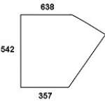 ZETOR - szyba drzwiowa dolna przezroczysta. Seria: UR 1.