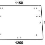 CLAAS / RENAULT - szyba tylna zielona. Seria: TX, TS, TZ.