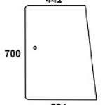 DEUTZ - szyba boczna 1 otwór