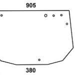 FENDT - szyba tylna zielona Farmer 260P, 270P, 280P.