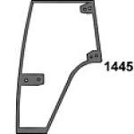 CASE / STEYR - szyba drzwiowa lewa zielona z nadrukiem CS, CVT, CVX, TVT