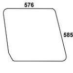 DEUTZ - szyba drzwiowa górna stara wersja