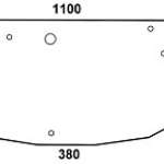 FENDT - szyba tylna przezroczysta Farmer 240-280S.