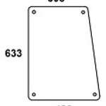 FENDT - szyba boczna prawa/ lewa zielona  Farmer.