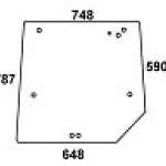 MASSEY FERGUSON - szyba tylna zielona. Seria: MF 4000