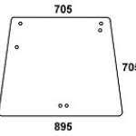 DEUTZ - szyba tylna zielona do kabiny: Agrostar