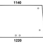 CLAAS / RENAULT - szyba tylna zielona. Seria: LS i RS