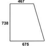 FENDT - szyba drzwiowa górna P / L zielona