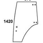 FENDT - szyba drzwiowa L zielona