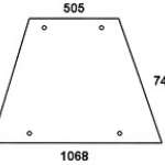 ZETOR - szyba boczna przezroczysta. Seria: UR 1