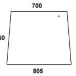 FENDT - szyba tylna przezroczysta wąska 203/ 205.
