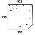 CLAAS / RENAULT - szyba tylna zielona. Seria ARES.