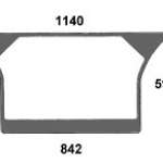 DEUTZ - szyba tylna dolna zielona z nadrukiem. MK3, TTV