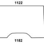 JOHN DEERE / CLAAS / RENAULT - szyba przednia do kabiny MX 3- MX 4