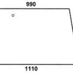 FENDT - szyba przednia przezroczysta Farmer 303, 304, 305, 306, 307, 308, 309, 310, 311, 312