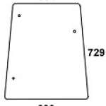 JOHN DEERE szyba boczna P / L przezroczysta