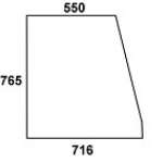 STEYR - szyba drzwiowa górna L przezroczysta